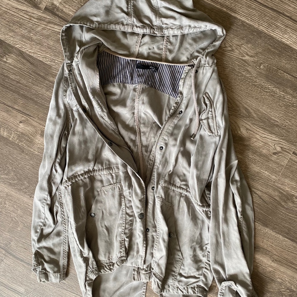 Max Jeans Grey Denim Jacket, Size Medium, Women’s